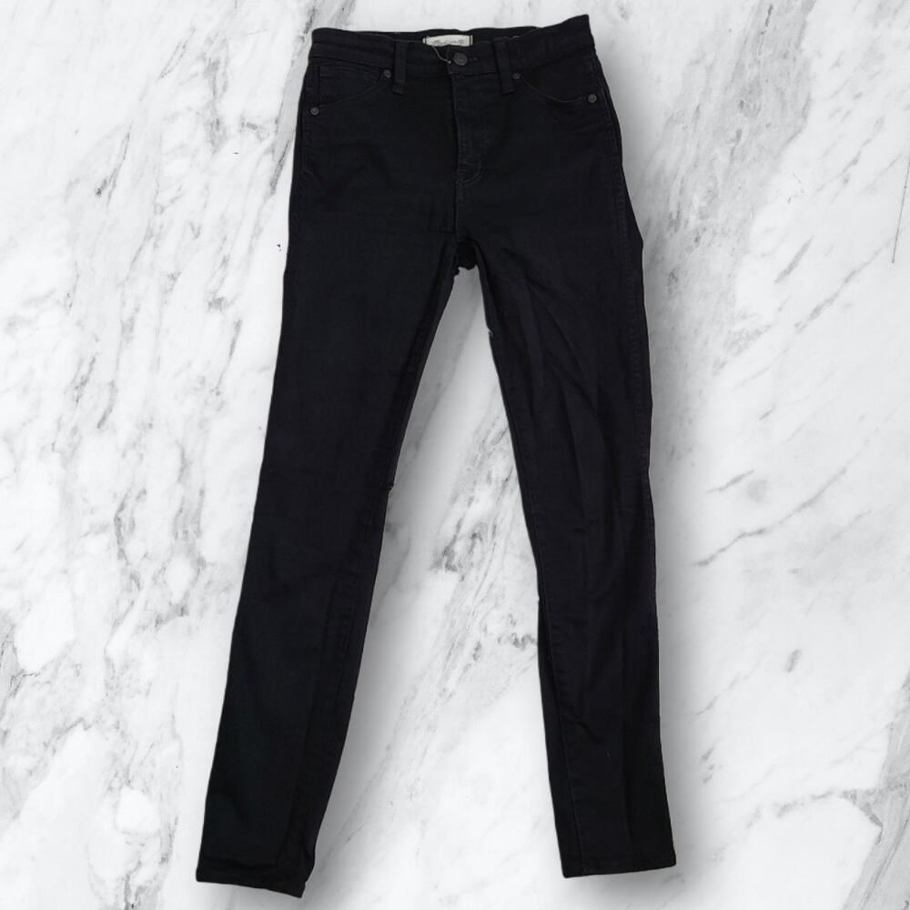 Madewell Black Denim 10" High Rise Skinny Jeans Women's 25 - Picture 13 of 13
